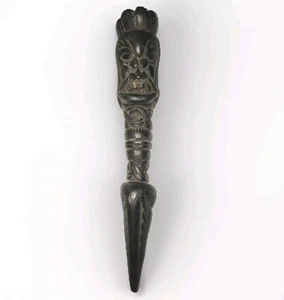 Tool for Transformation: Nepal Carved Wood Ceremonial Phurba Dagger Vintage VG+ - Picture 1 of 6