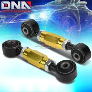 FOR 88-00 CIVIC/CRX/DEL SOL/DC GOLD ADJUSTABLE REAR LOWER TOE CONTROL ARM/BAR - Picture 1 of 5
