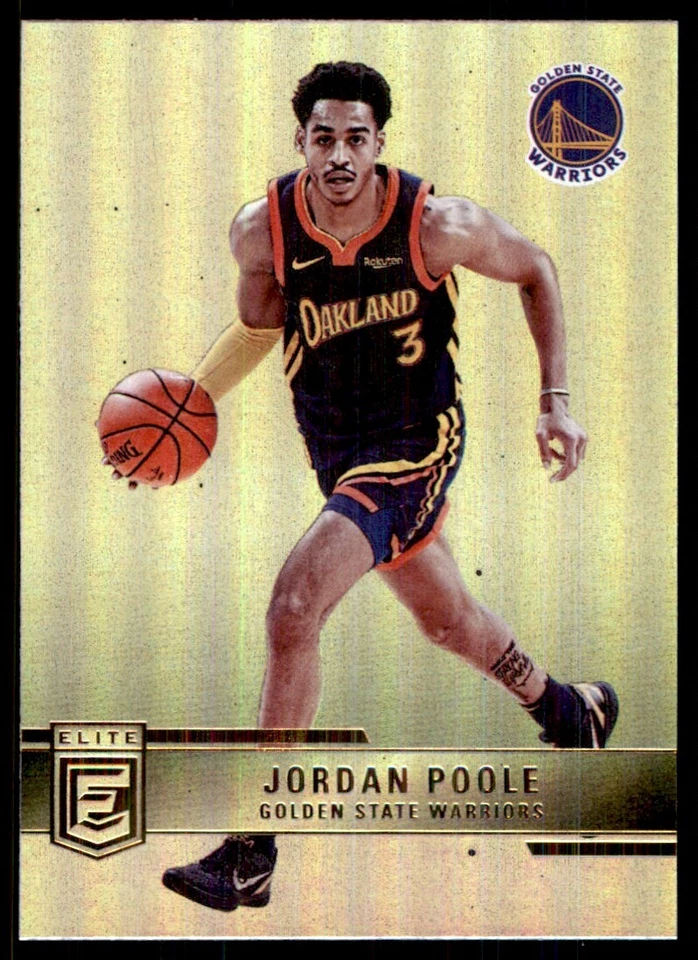2021-22 Donruss Elite Jordan Poole Golden State Warriors #69 - Image 1 of 2