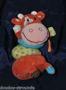 Peluche Doudou Vicky La Vache Vibrant Vibreur LILLIPUTIENS Grelot 18 Cm TTBE - Picture 1 of 1