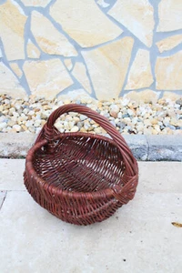 Cesta de cosecha cesta de patatas cesta de la compra cesta de mimbre cesta de setas cesta de flores de pasto - Imagen 1 de 6
