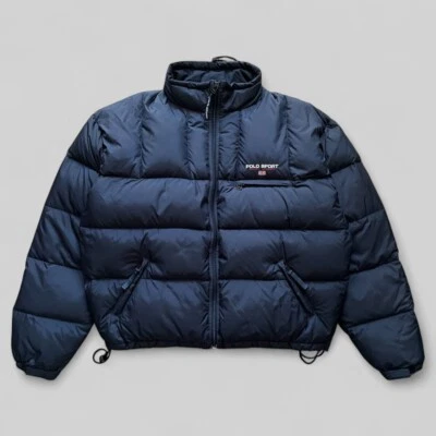 Doudoune noire matelassée homme Polo Sport vintage Ralph Lauren - taille XL - Photo 1/4