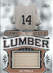 2020 Leaf Lumber Kings Baseball LOU PINIELLA Game Used Lumber 22/25 #GUL-41