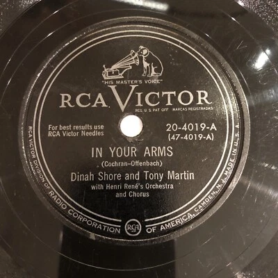 Tony Martin & Dinah Shore 78 A Penny A Kiss / In Your Arms E- C4 - Image 1 of 4