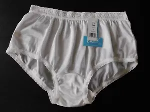 Carole Panties 100% Nylon Glossy Shiny Full-Cut Lacy Panty Brief #945 Size 7 - Picture 1 of 9