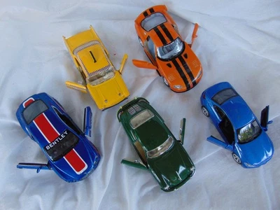 4 Kinsmart 5" Cars 1957 Chevrolet Bentley Porsche Dodge Diecast Model Car 1:38 - Image 1 of 4