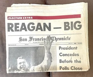 San Francisco Chronicle November 5, 1980 Reagan Wins - Election Issue - Picture 1 of 2