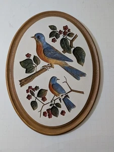 Vintage CHALKWARE BIRD PLAQUE Modern Art Co. Inc 12"X9.25" Wall Decor - Picture 1 of 18