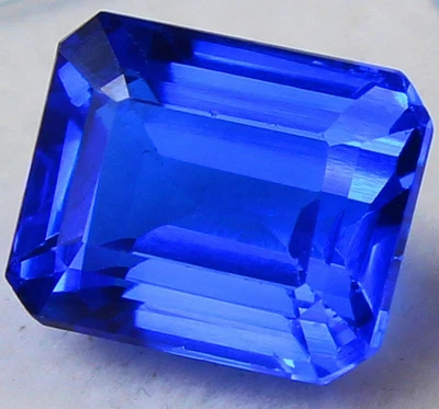 Zertifizierter natürlicher 4,00 ct violettblauer Tansanit Smaragd UNBEHEIZT... - Bild 1 von 4