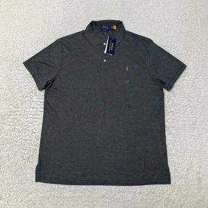 Polo Ralph Lauren Hombre Extra Grande Gris Calce Ajustado Rendimiento Pony c7 - Imagen 1 de 15