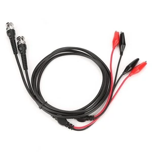 2pcs P1011 BNC Q9 To Dual Crocodile Clip Oscilloscope Test Probe Cable✈ - Zdjęcie 1 z 7