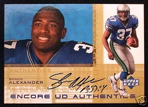2000 Upper Deck UD Encore Authentics SHAUN ALEXANDER Rare SP Auto RC - Picture 1 of 1