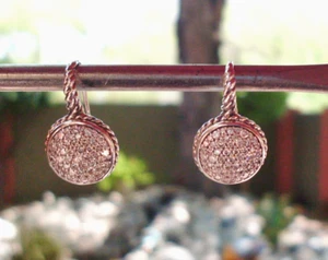 Rare & Retired David Yurman Large Châtelaine Diamond Drop Earrings - French Wire - Picture 1 of 6