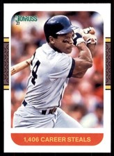 Rickey Henderson 2021 Donruss 1987 Throwback Card #247 New York Giants York