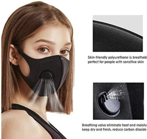 500 x Atmungsaktiv Waschbar Schaumstoff Gesicht Mund Masken Schutz Anti Dunst Maske UK - Bild 1 von 7