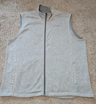 Eddie Bauer Sweater Fleece Vest Mens Sz XXL Full Zip Sleeveless Outdoor Pockets - Image 1 of 4