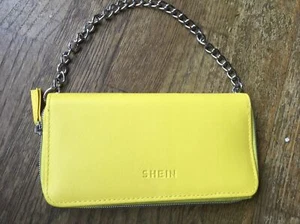 Bnib yellow zip close Small handbag with chain handle from Shein 8x4 inches - Picture 1 of 5