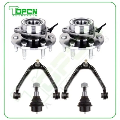 6Pcs Front Control Arm Ball Joint Wheel Hub Bearing For 2001-06 Chevrolet Tahoe Foto 1 de 4