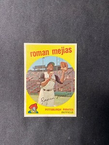 Beautiful pack fresh 1959 Topps  Est NM-MT  #218 Roman Mejias #3