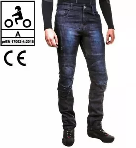 Jeans da moto Denim Estivi CE Certificati Con Kevlar, Rinforzi Protezioni CE - Foto 1 di 8