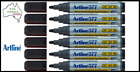 6 X Black Artline 577 Whiteboard Marker Xylene Free Bullet Tip 3Mm
