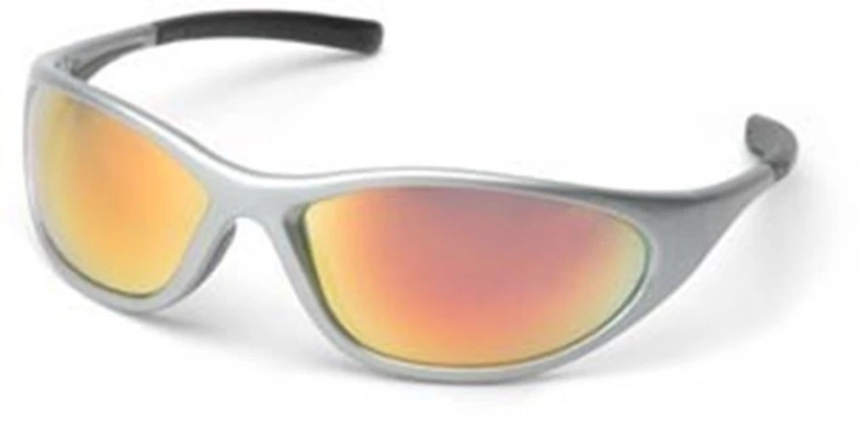 Gafas de sol de seguridad Pyramex Zone 2 marco plateado con lente espejo naranja hielo Foto 1 de 1