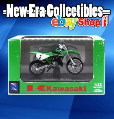 Nuevo Ray Kawasaki KX 250 escala 1:32 diecast estuche rígido llantas plateadas Lil Xtreme 2003 Foto 1 de 4