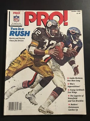 Fútbol americano profesional Chicago Bears 1983 Walter Payton Steelers Franco Harris sin etiqueta  Foto 1 de 3