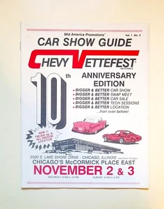 1990er Chevy Vettefest 10. Jubiläum Autoshow Programm Chicago IL kostenloser Versand. - Bild 1 von 4