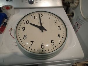Vintage Simplex Time Recorder 1940s Wall Clock 14"  Parts/Repair