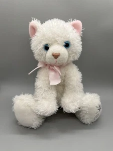 2006 Russ Berrie Shining stars White Cat Plush Stuffed Animal Toy Pink Bow - Picture 1 of 13
