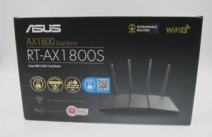 ASUS RT-AX1800S router wireless Internet WiFi 6 dual band Gigabit AX - Foto 1 di 4