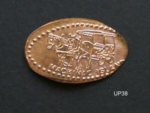 UP38 - pressed/elongated penny Surrey carriage museum, Mackinac Island, Michigan