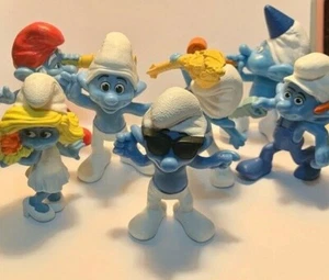 Lot of 2011 McDonalds SMURF COLLECTION (7 collectible figures) - Picture 1 of 8