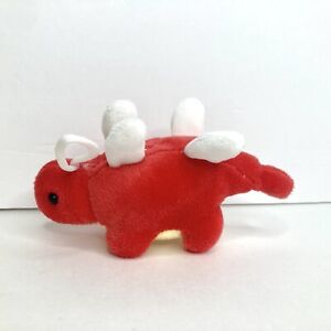 Red Dinosaur Plush Stuffed Animal Toy Keychain Dino Cute 4.5”