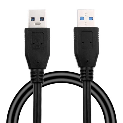 USB 3.0 Type A Male to Type A Male Cable Cord for Data Transfer and Sync 5ft - Image 1 of 4