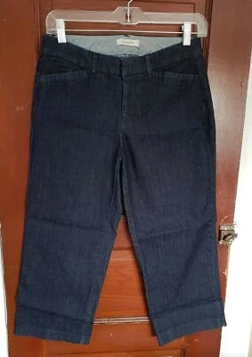 DOCKERS Women's 4 Blue Cotton Polyester Spandex Crop Jeans Foto 1 de 4