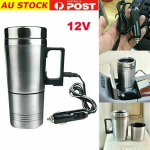 12V Car Heating Cup Electric Kettle Thermal Heater Boiling Coffee Bottle 300ML - Picture 1 of 10