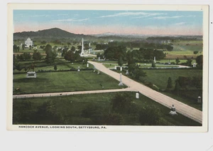 Cartolina Hancock Avenue Looking South Aerial Gettysburg Pennsylvania UNP WB - Foto 1 di 2