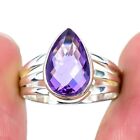 Amethyst Ring Gemstone Handmade 925 Solid Sterling Silver Jewelry Size 6