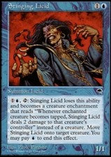 4x Stinging Licid MTG Tempest NM Magic Regular