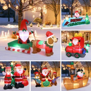 LED Christmas Inflatable Indoor Outdoor Party Xmas Decoration Light up Santa UK - Picture 1 of 84