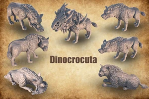 Prähistorische Hyäne, DnD Fantasy RPG Wargames Wildes Biest Dinocrocruta Miniatur - Bild 1 von 8
