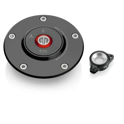 Rizoma Gas Cap, for Ducati Monster 696/796/1100/1100 EVO, Diavel, color Black — 第 1/2 张图片