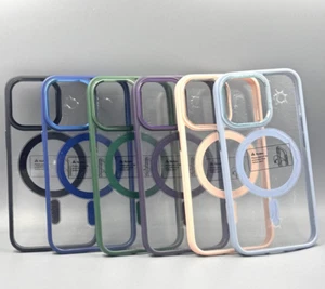 Hülle für iPhone 14 13 12 Pro Max Mini - Acryl Magsafe Transparent Handyhülle - Bild 1 von 4