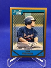 2007 Bowman Draft Picks Freddie Freeman Gold Parallel Rookie RC Atlanta Braves