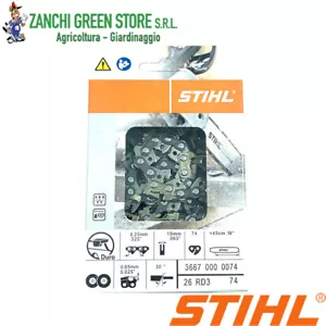 CATENA MOTOSEGA STIHL DURO 3 DIAMANTATA 74 MAGLIE 325" 1,6mm LUNGHEZZA 45cm - Foto 1 di 1