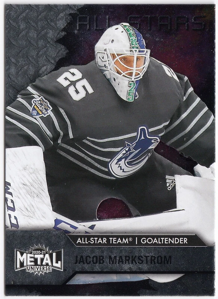 2020-21 Upper Deck Skybox Metal Universe All-Stars JACOB MARKSTROM 187 Vancouver - Image 1 of 1
