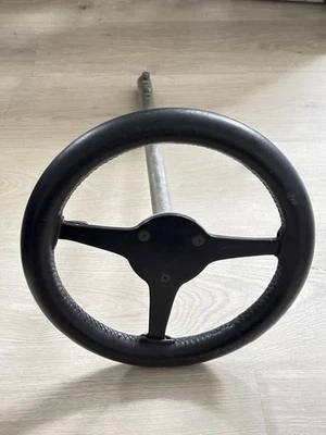 Volante De Colección 10" Moto Lita Cuero Carreras Coche Rally RARO Foto 1 de 4