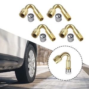 Valve Stem Extension Tyre Valve Extension Adapter Valve Copper Gold Truck - Picture 1 of 12